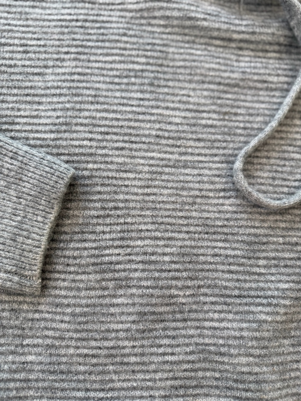 Calia Gray Ribbed Hooded Women’s Cropped Sweater Size Medium - Picture 3 of 10